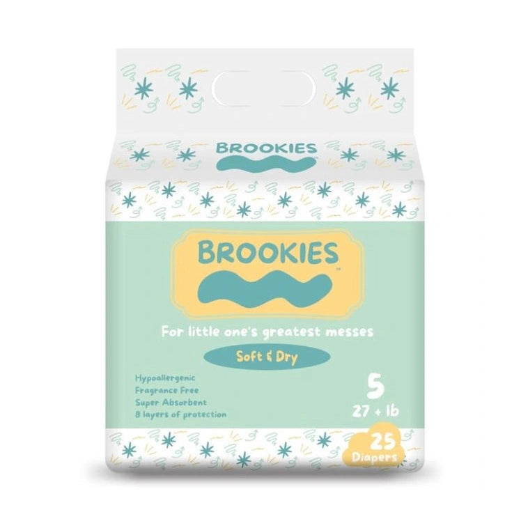 25 CT SIZE 5 BABY DIAPERS FOR 27+ LBS